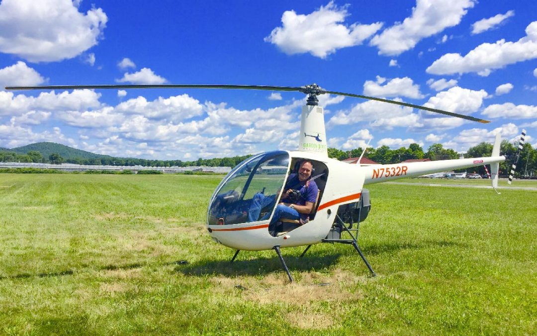 Photo of Joe Polillio in R-22 Helicopter