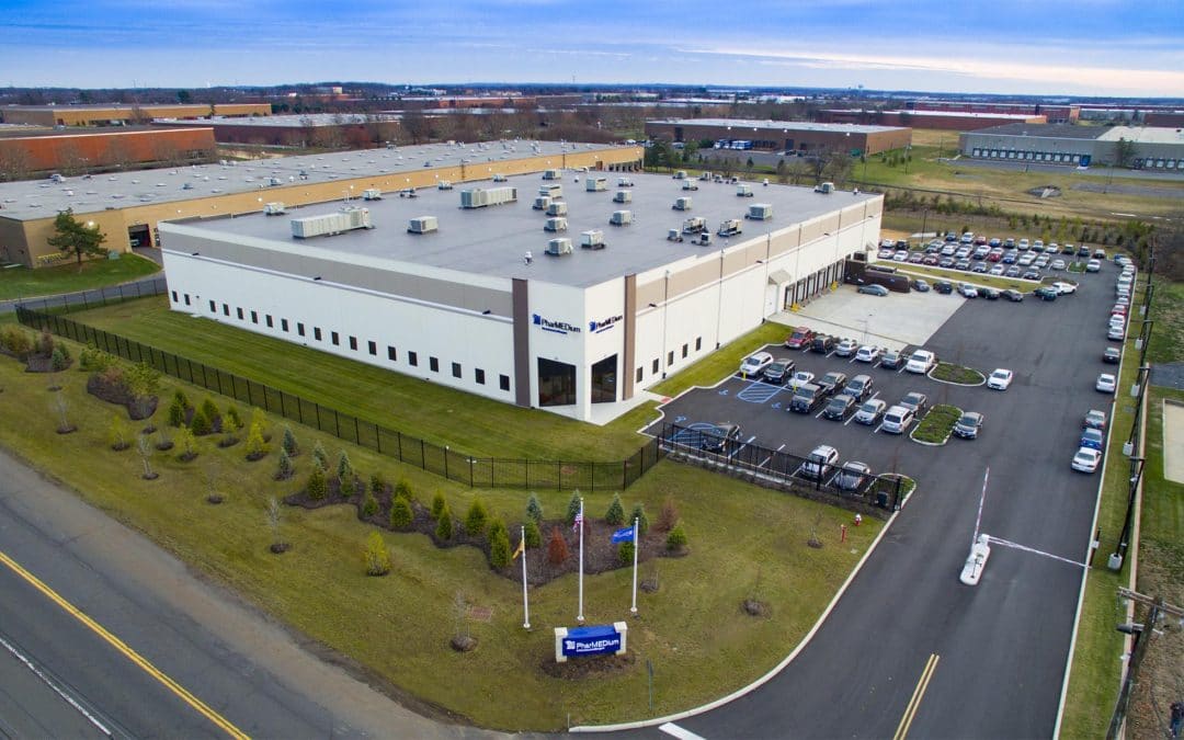 Drone photograph of Pharmedium Production Facility Dayton NJ