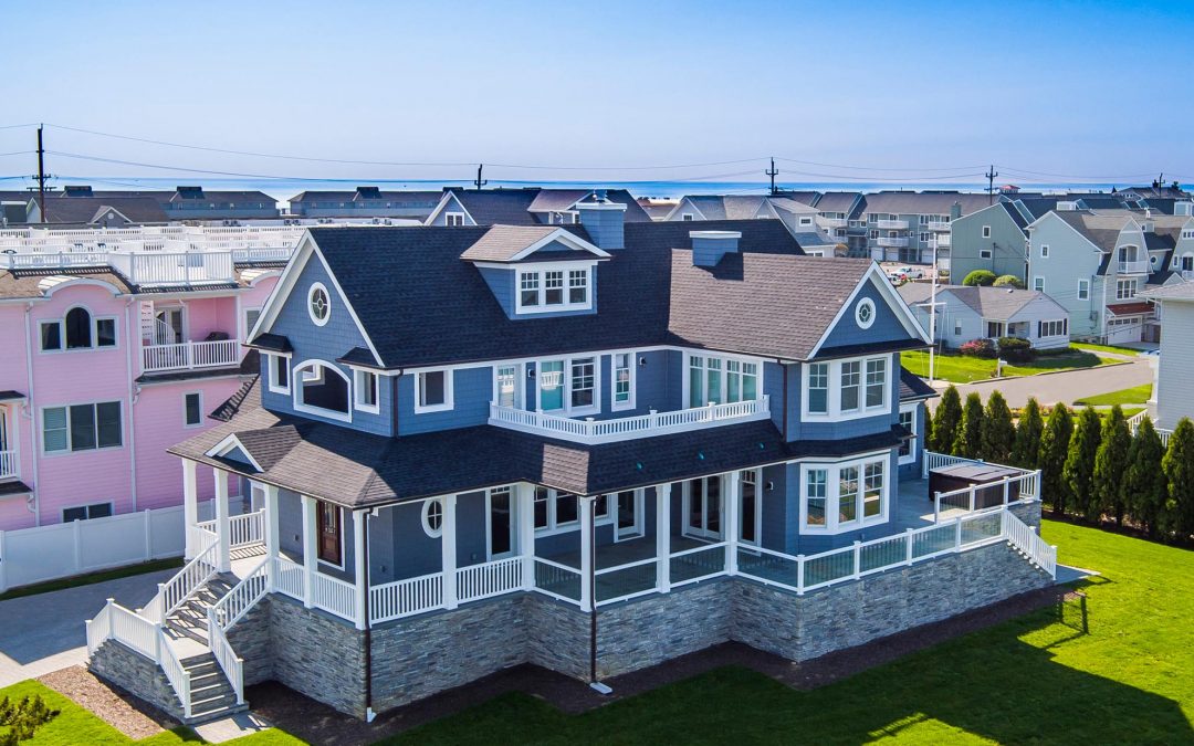 Drone Photograph of Beach Home on the New Jersey Shore