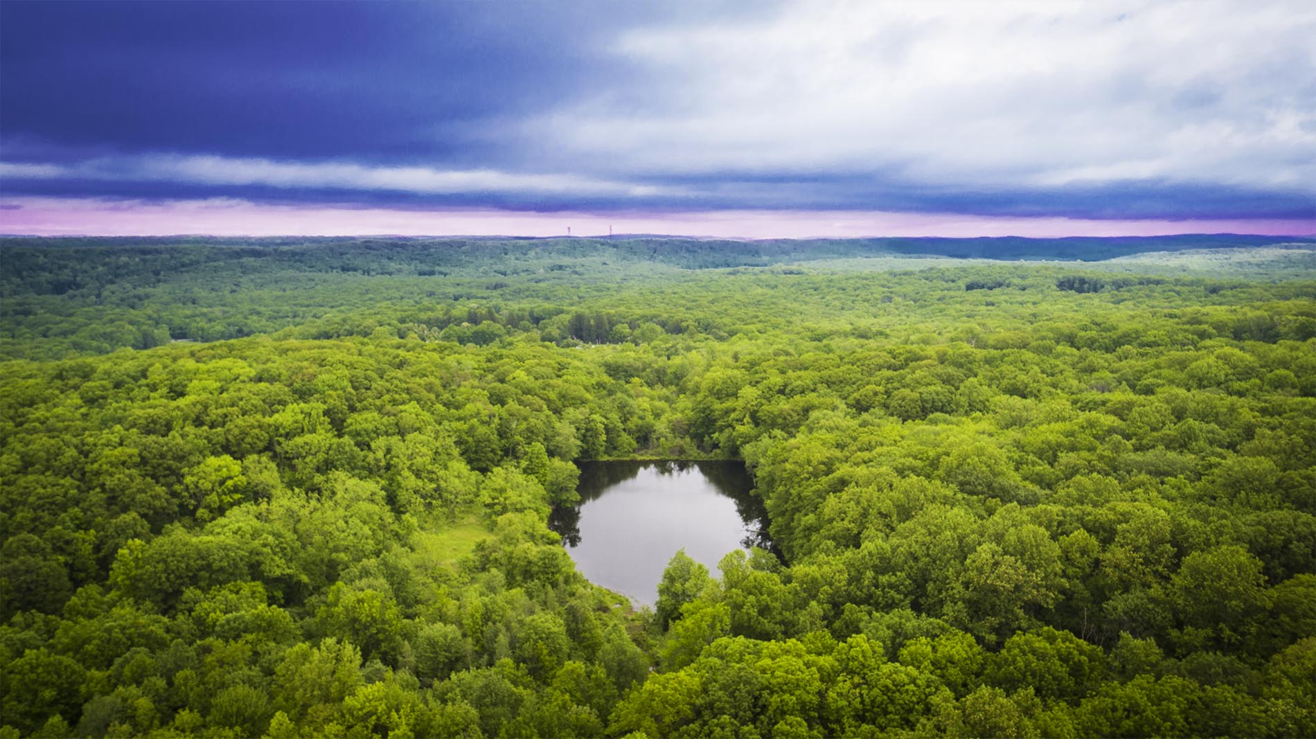 Drone Photograph of Egbert Lake Rockaway Township New Jersey