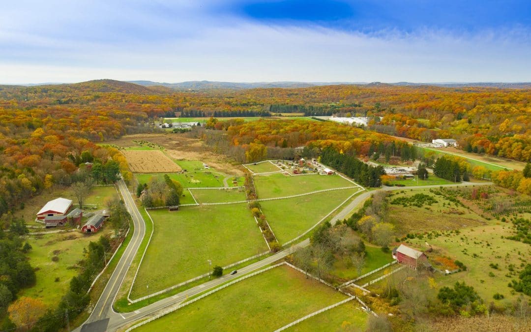 Drone Photograph of a farm in Boonton township New Jersey