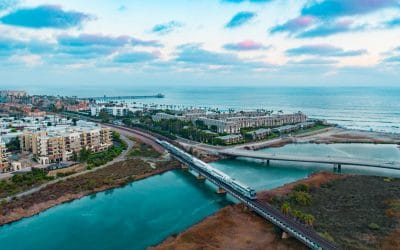 Aerial Drone Photography of Commuter Train