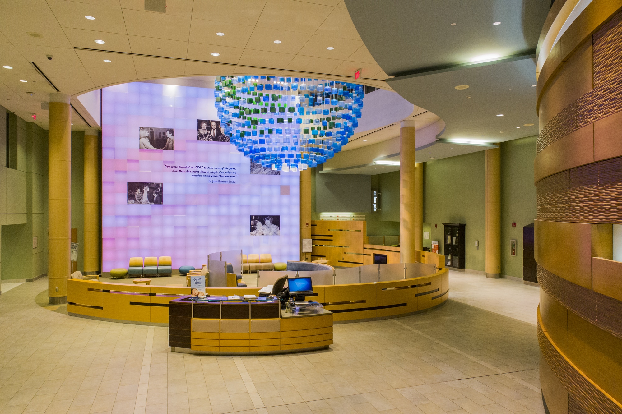 Drone Photograph taken inside the Lobby of St Josephs Medical Center