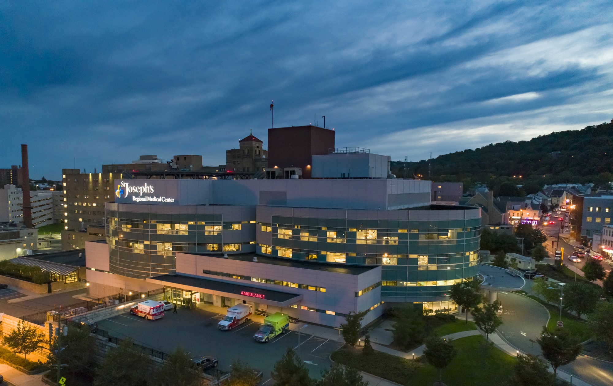 Drone Photograph taken of St Josephs Medical Center