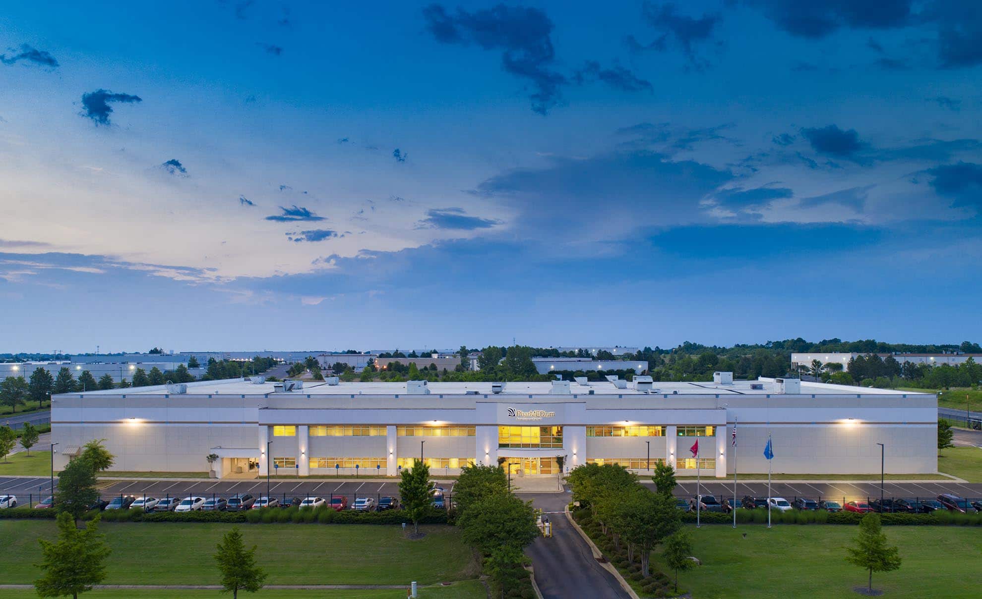 Drone Photograph taken of Commercial Building in Memphis Tennessee