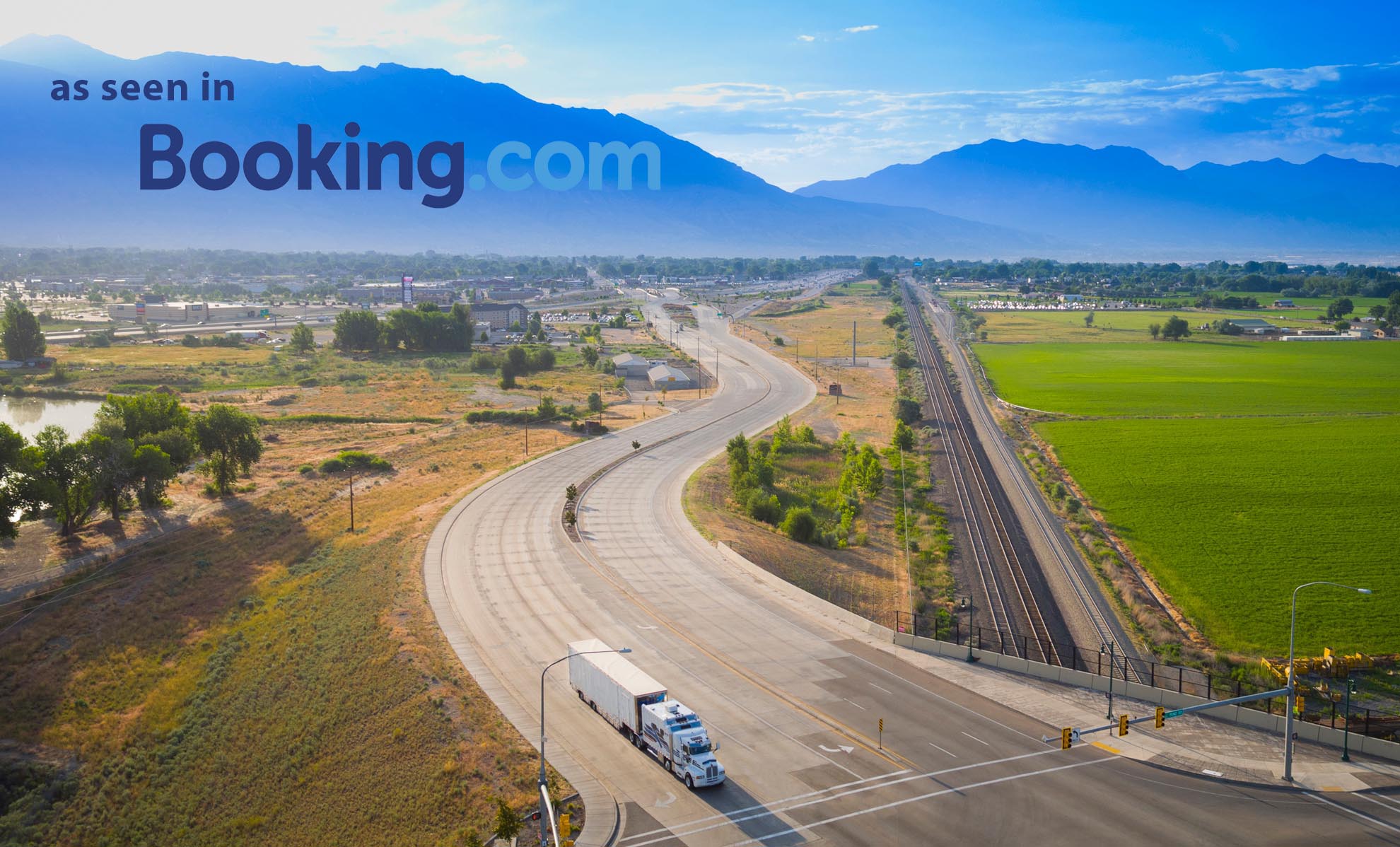 Drone Photograph of Moving Truck in Utah