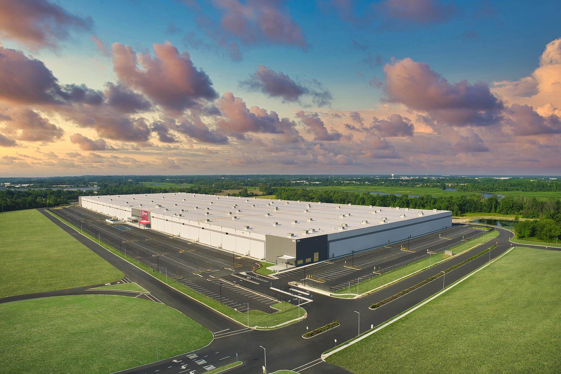 Drone Photograph of a TARGET Logistic Facility in Logan township New Jersey