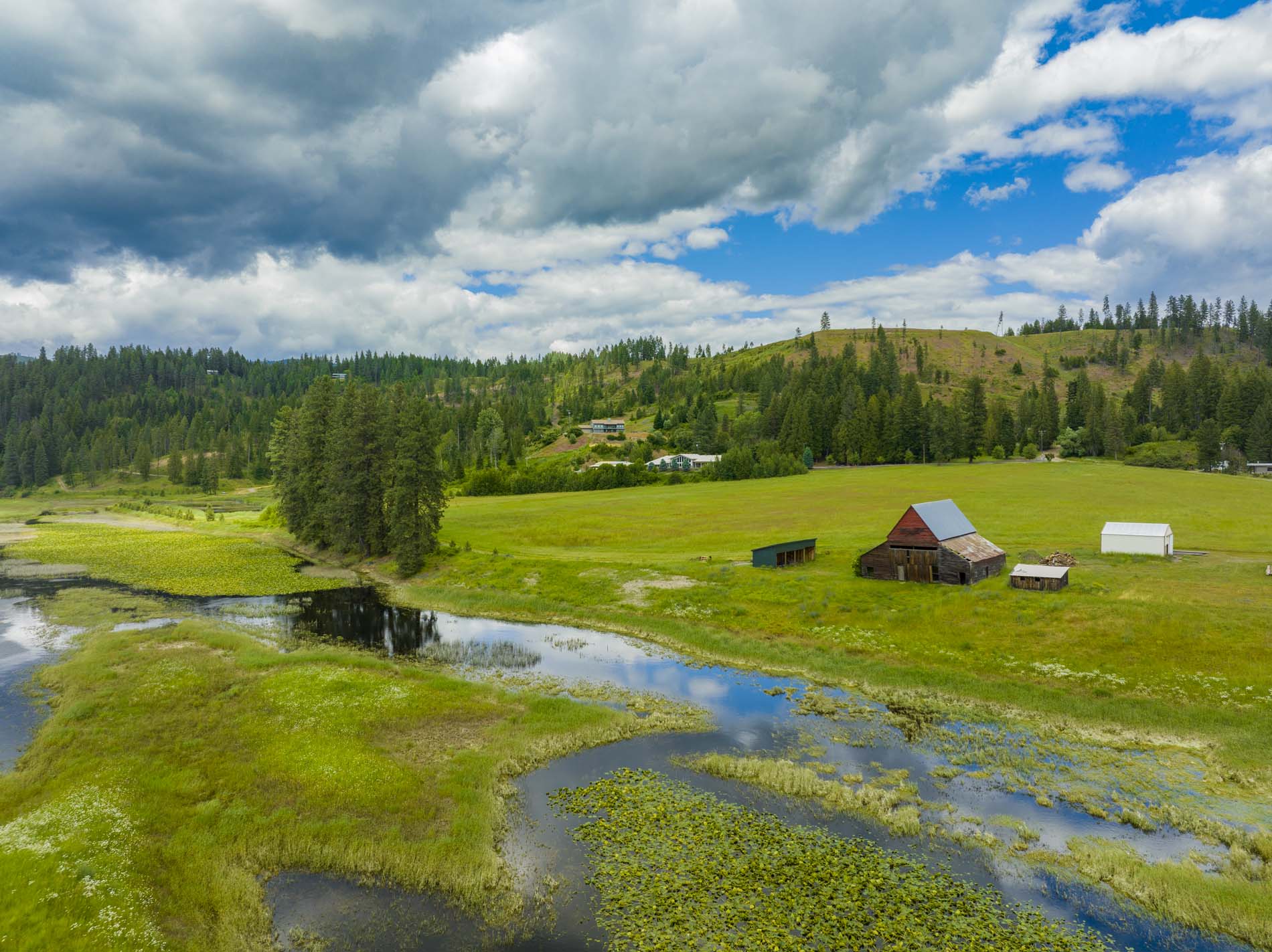 Drone Photograph of Idaho Farm