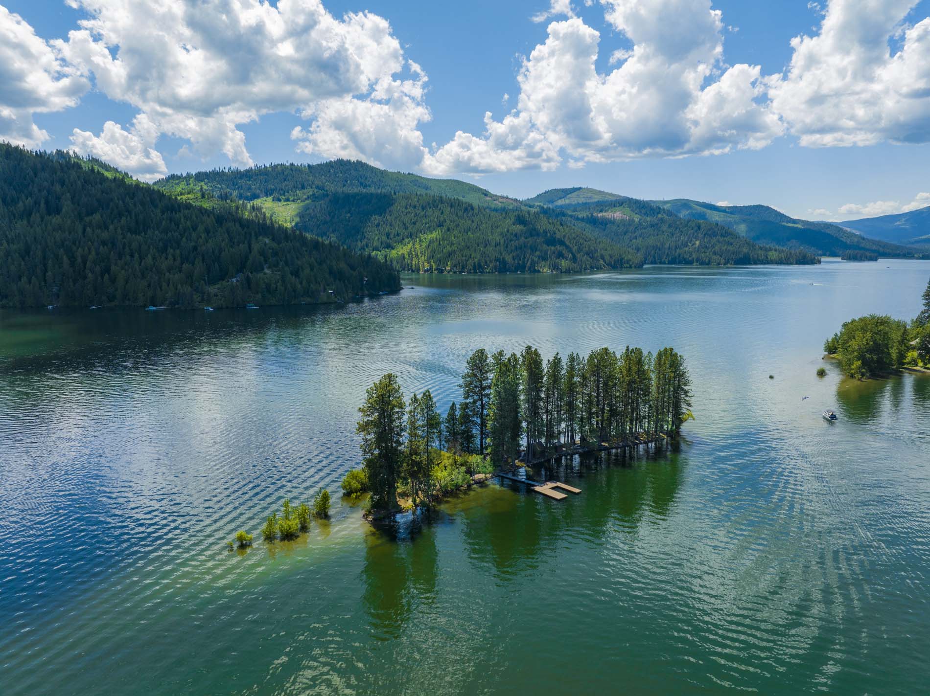 Drone Photograph of Spirit Lake Idaho