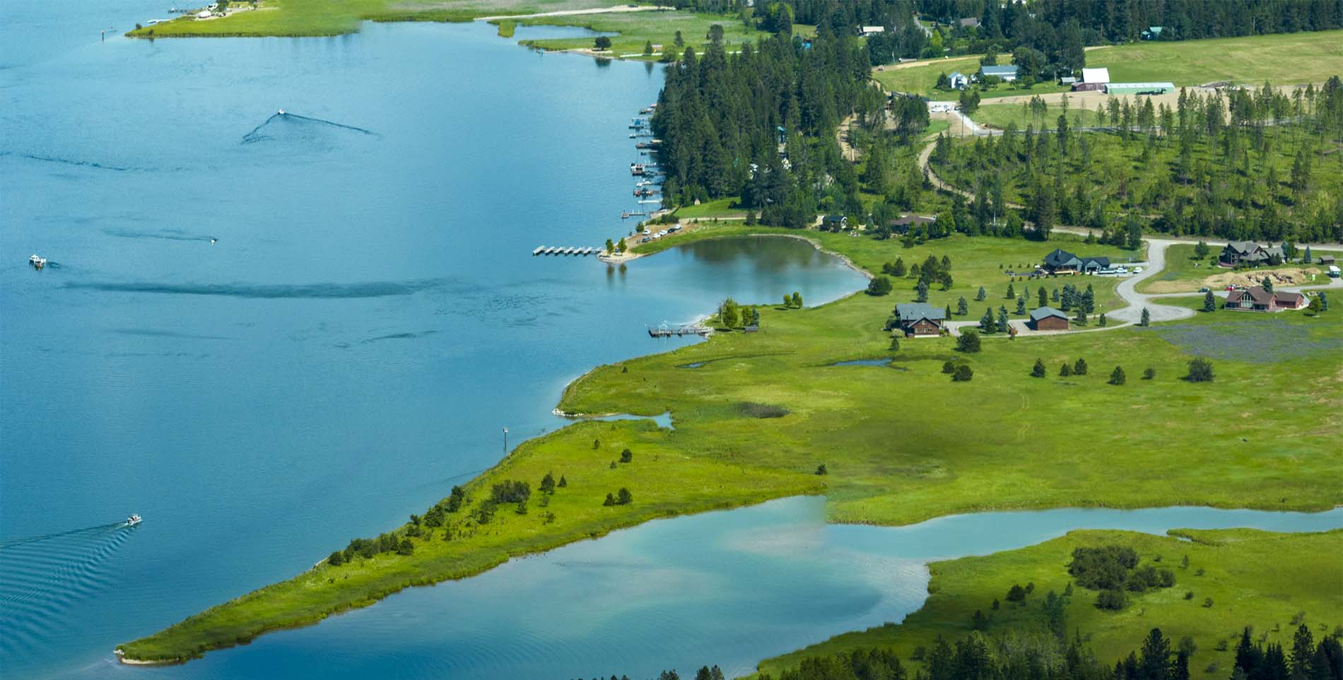 Drone Photograph of the Pend Oreille Lake Idaho