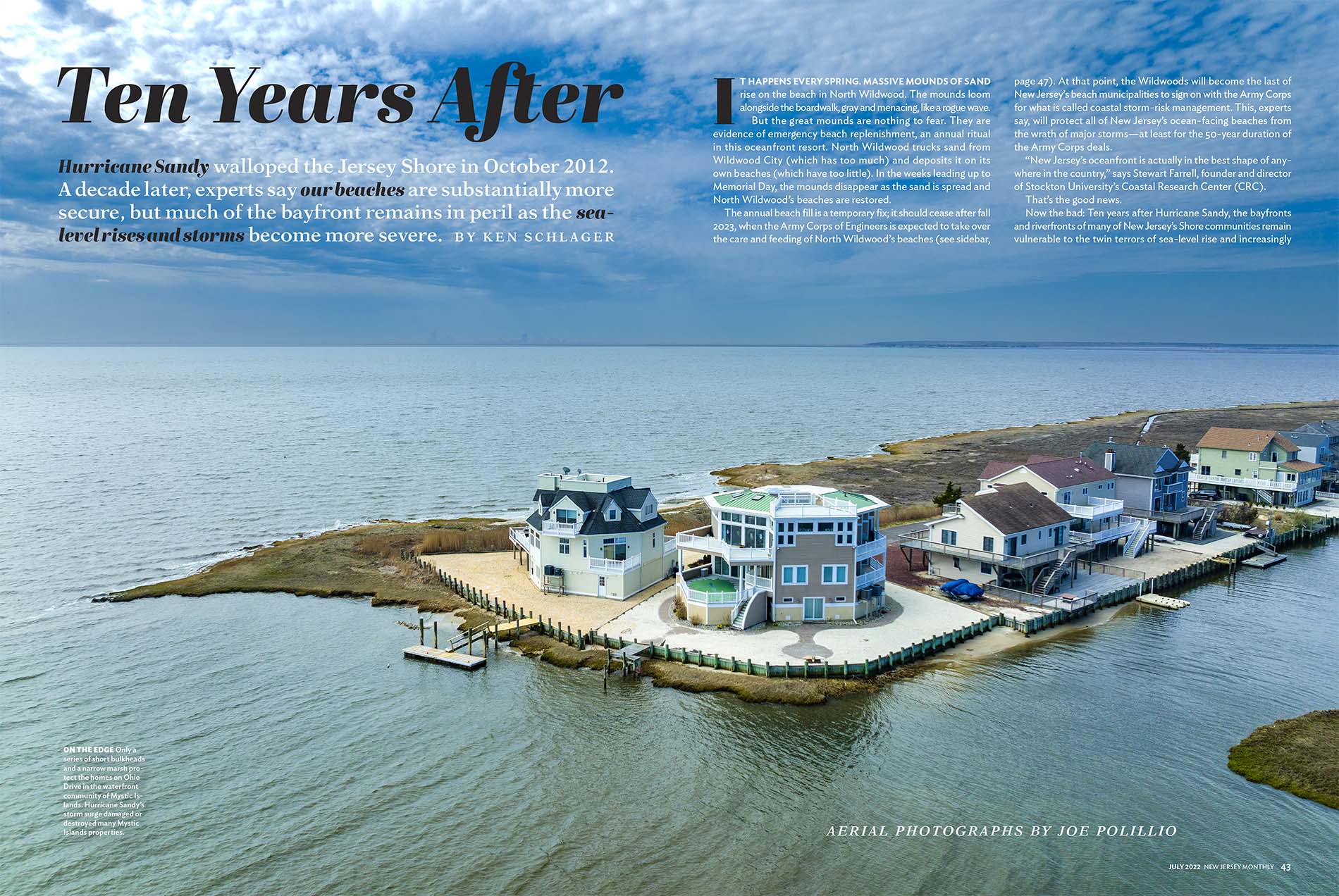 Drone Photograph of Ocean Front Home New Jersey