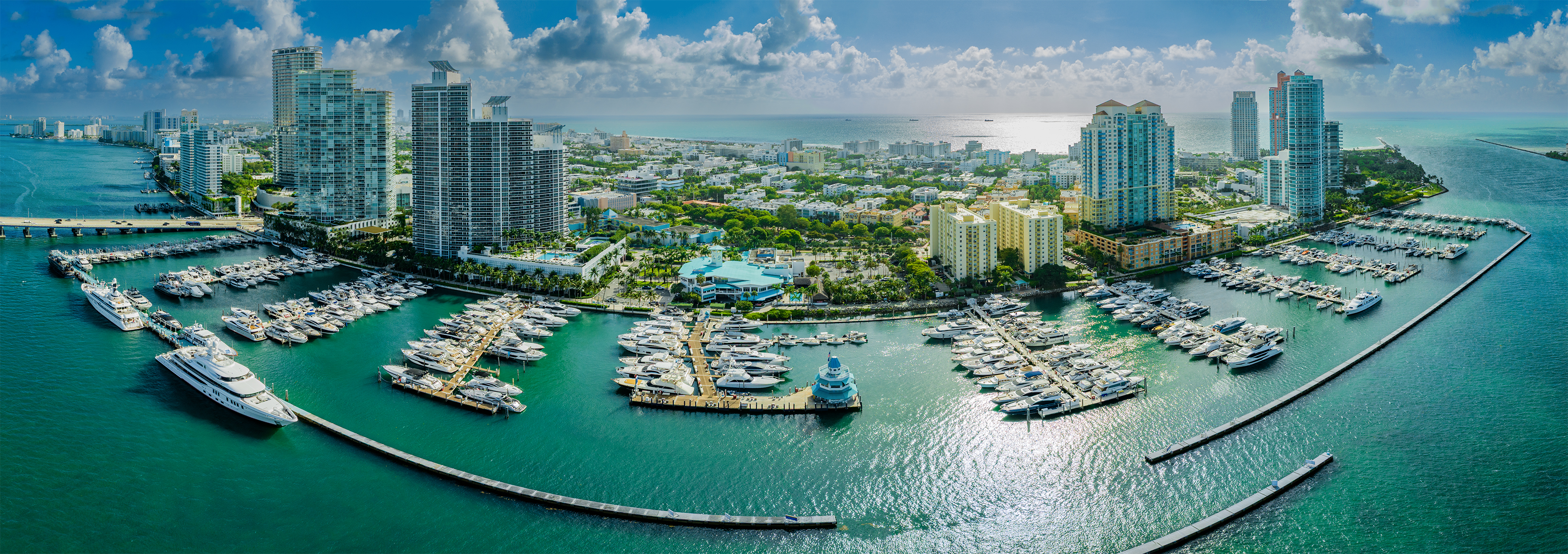 Drone Photograph of Miami Beach Marina