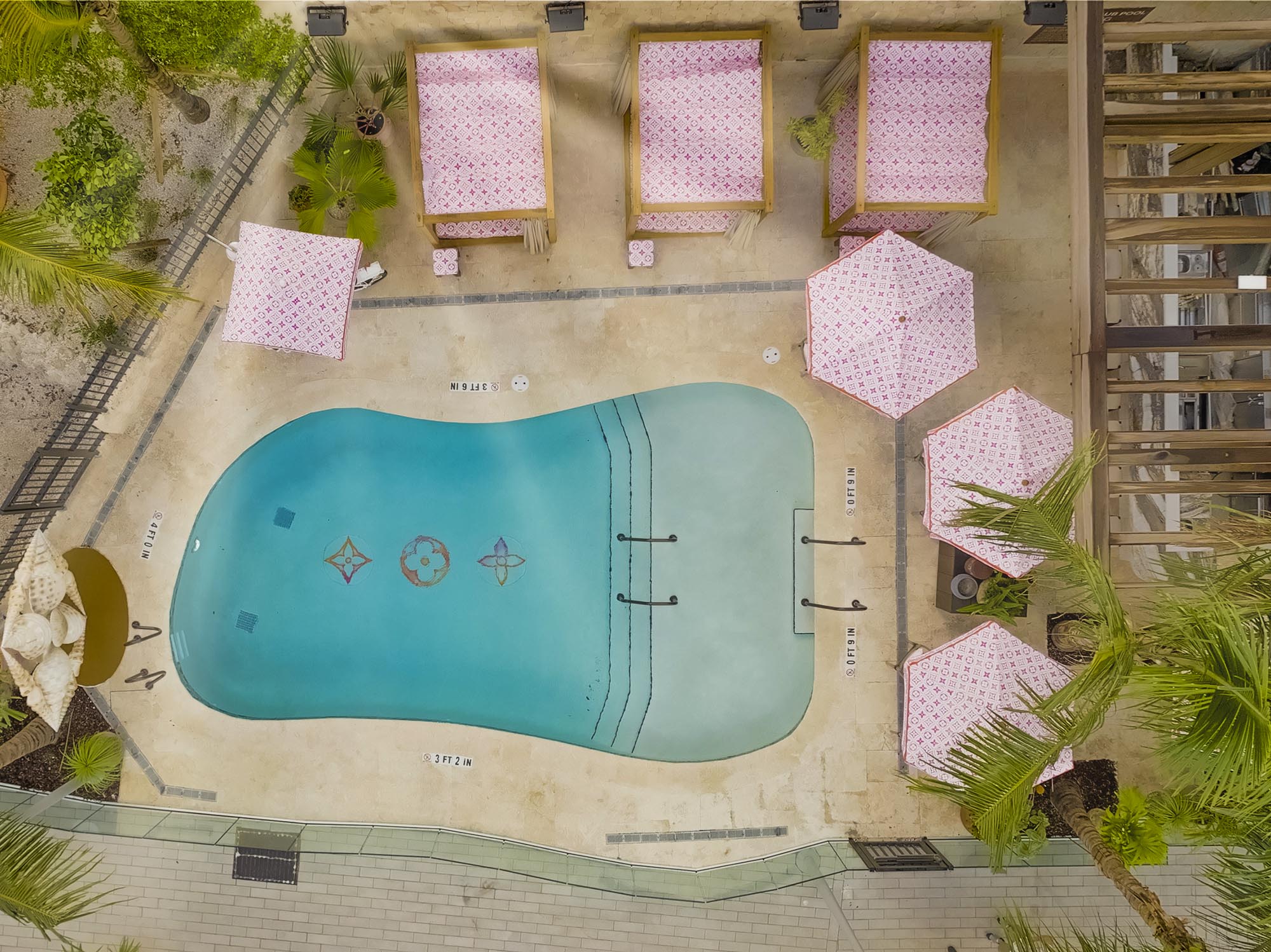 Drone Photograph of Louis Vuitton CASA NEOS Pool Miami