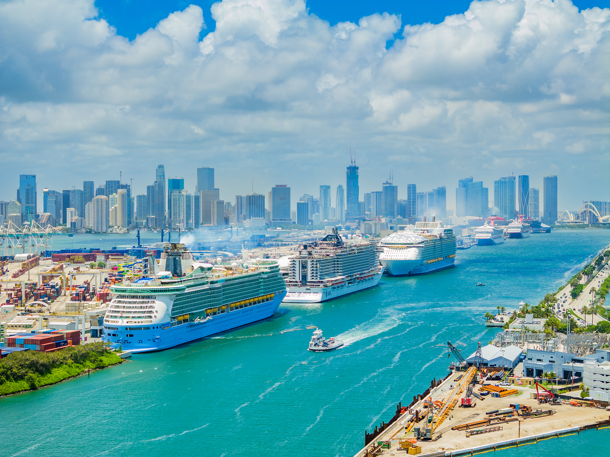 Drone Photograph of Port of Miami