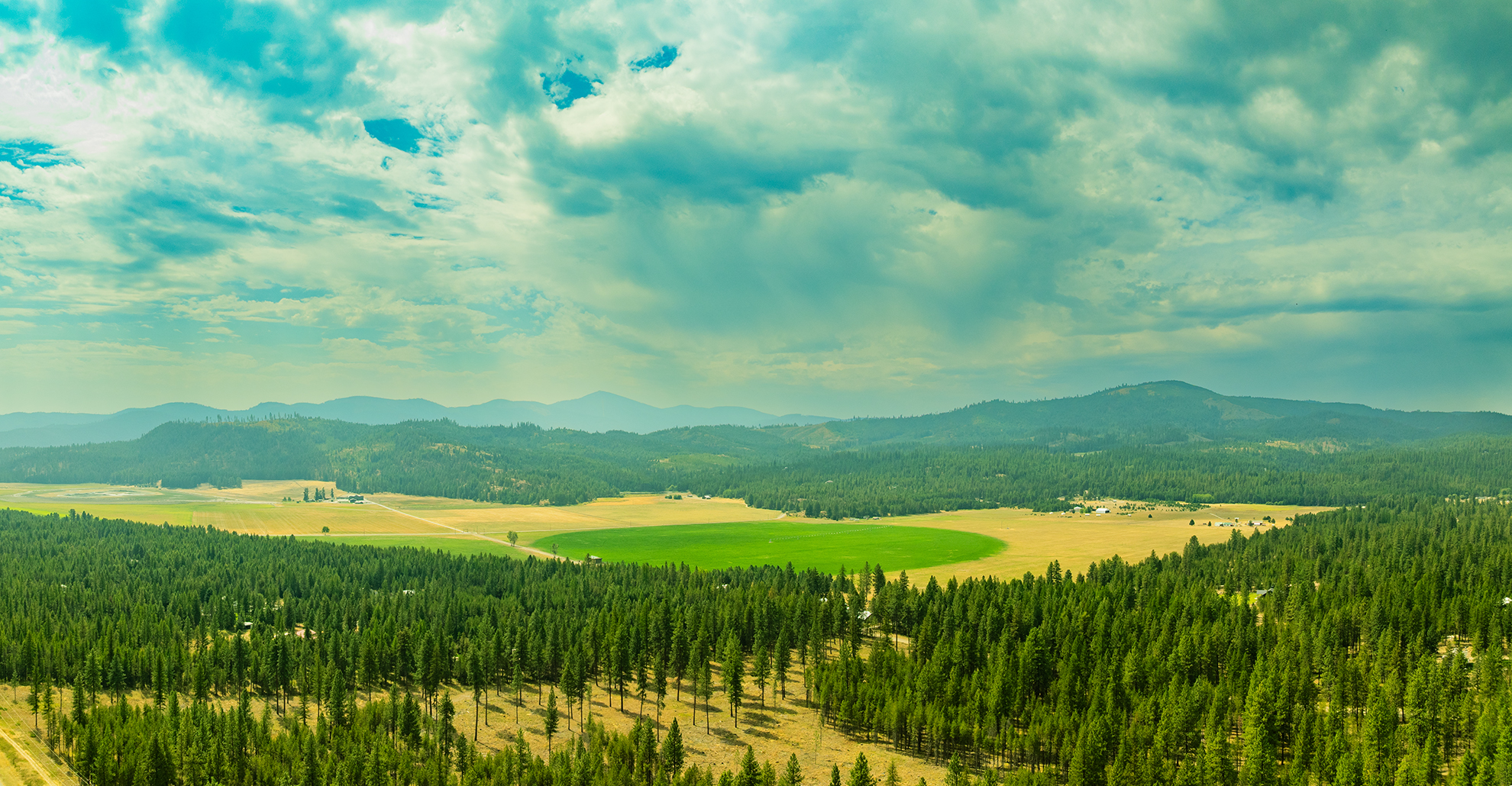 Drone photograph of Farm in Blanchard Idaho