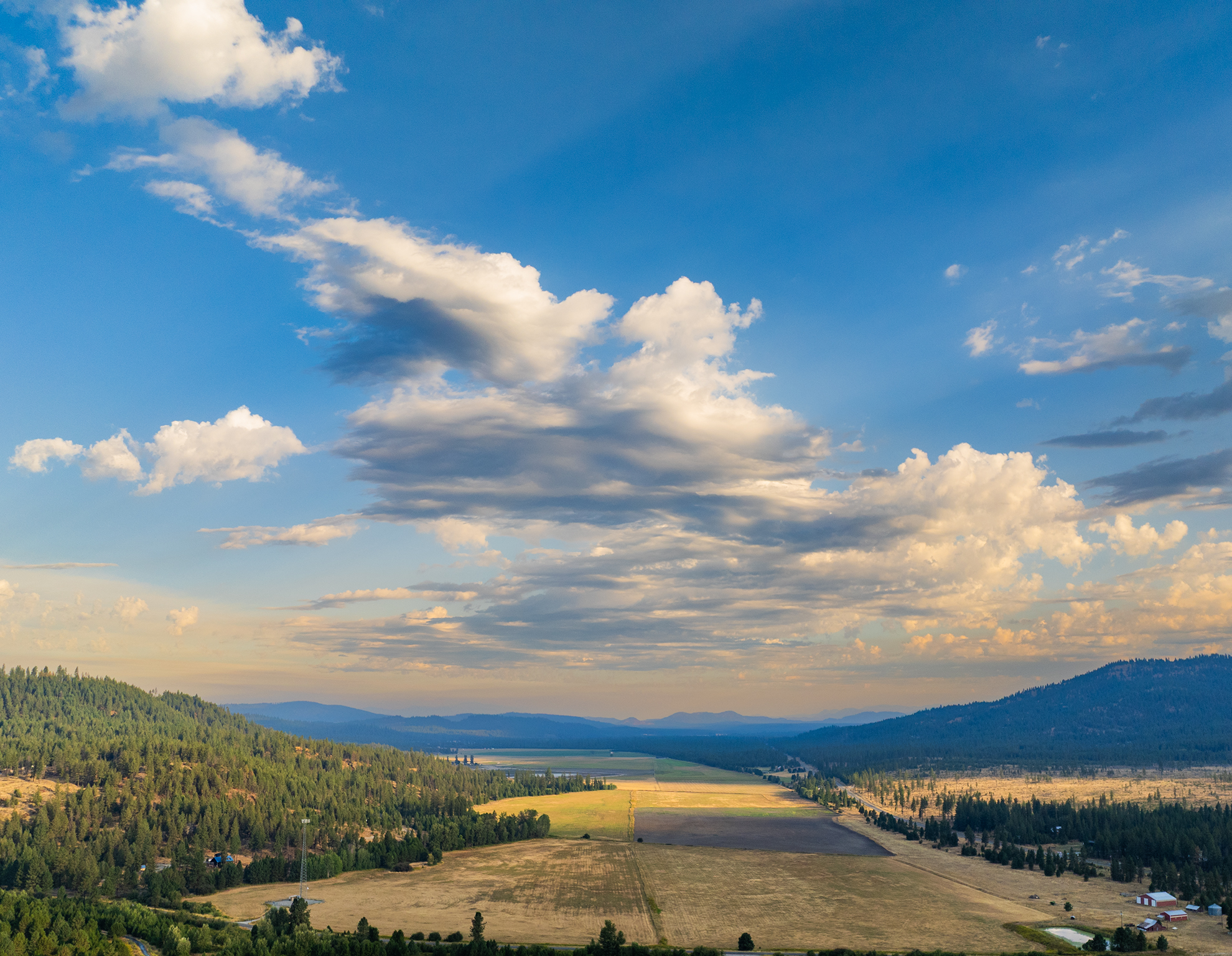 Drone photograph of Farm in Blanchard Idaho